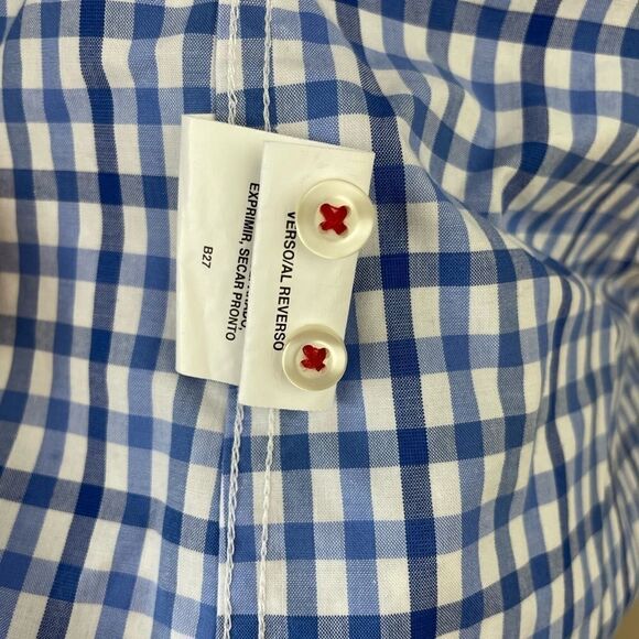 EUC Tommy Hilfiger Mens Long Sleeve Button Down Slim Fit Shirt Sz 16 1/2, 34-35 - Picture 6 of 7